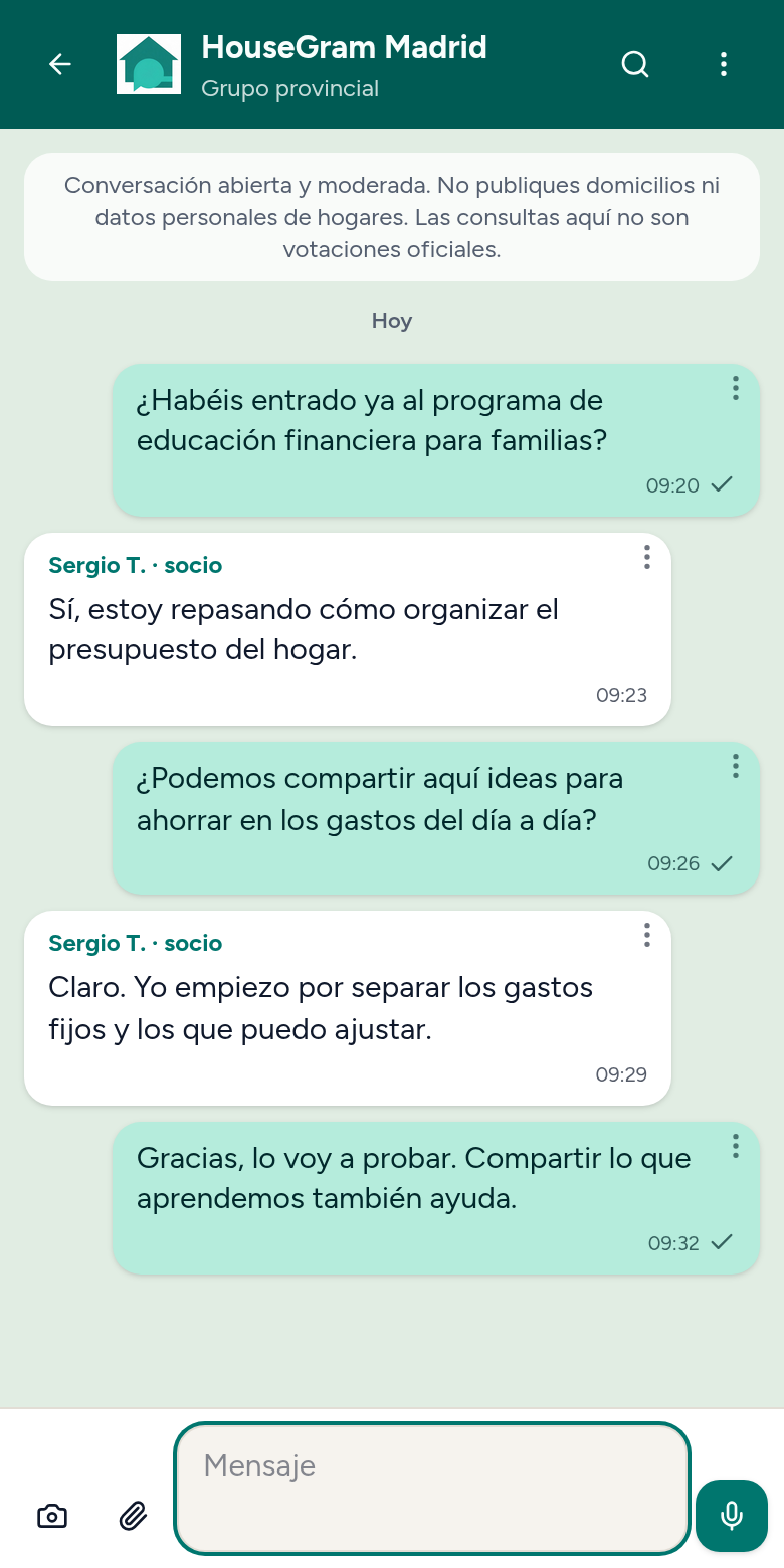 Conversación provincial de HouseGram sobre educación financiera familiar